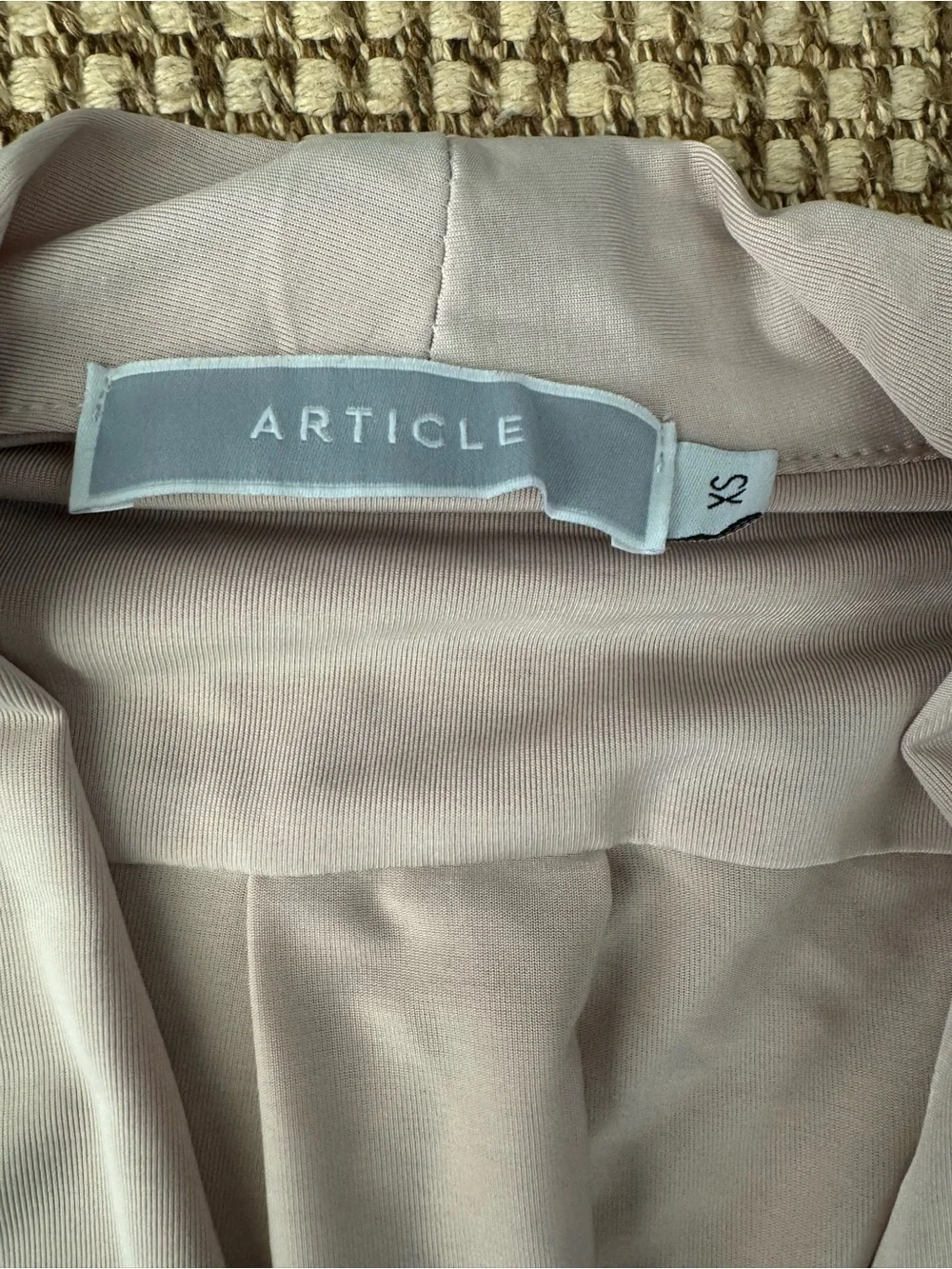 Article Neutral Blush Wrap-Front Long Sleeve Bodysuit - Picture 3 of 4